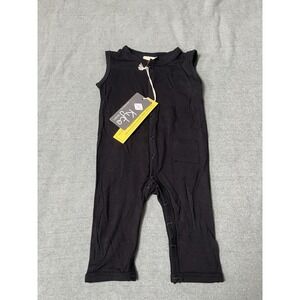 Kyte Baby NWT Sleeveless Snap Romper Size 6-12M Black